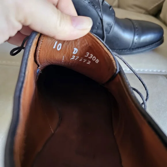 Allen Edmonds Clifton black leather Oxford Dress shoes size 10 - Picture 8 of 10